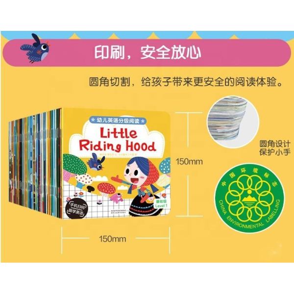 36pcs Children's English Graded Reading Picture Books for 2-6 Years Old (Level 1-3)