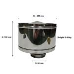 SUS316 Diameter 3.2'' 80mm Stove Chimney Pipe Vent Cap