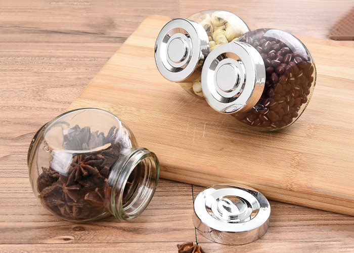 Christmas Decorative Empty Glass Jars Transparent Color Kitchen Storage
