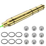 540nm Brass Bore Sight 9mm Green Laser Boresighter With 9 Batteries