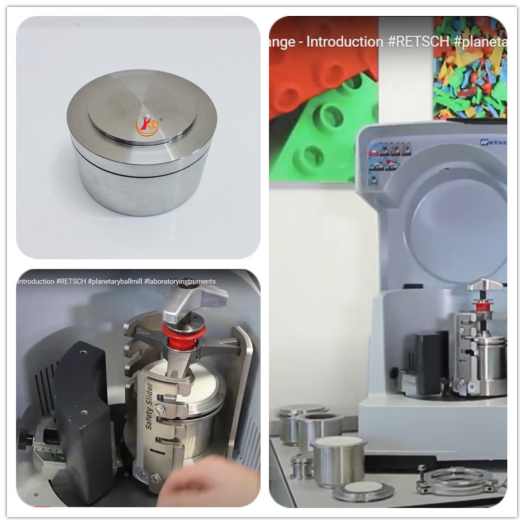 125ml Hardened Stainless Steel Mill Jars Customizable for retsch pm200 pm100 pm400