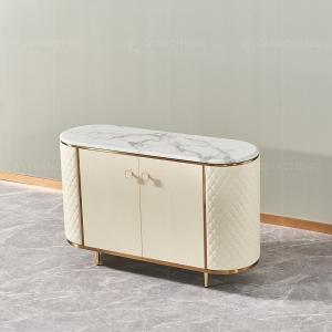 China Modern 201 Stainless Steel Console Table With Drawer 0.46m3 factory