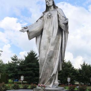 China 34 Feet Freestanding Outdoor Metal Sculpture Mary Religious Statue Hand Crafted factory