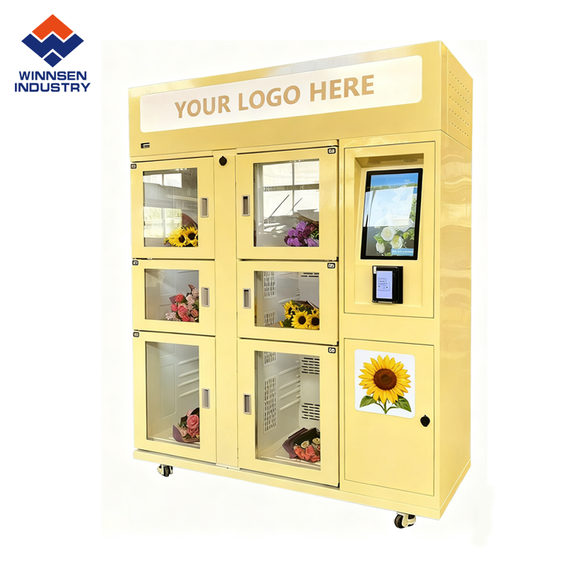 Automatic Fresh Flower Vending Machine with 12mm Insulation Material R134a