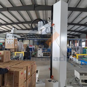 Advanced PLC And HMI Control System Robotic Palletizer for and 6-7 Kg Air Usage