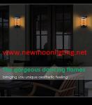 Solar Lights Waterproof Flickering Flames Wall Lights Outdoor Dark Sensor Auto