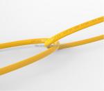 1 Core FTTH Waterproof Armored Outdoor Yellow Fiber Optic Cable for Country