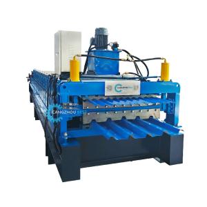 China 0.14 MM TO 0.3 MM Double Layer Steel Profile Roofing Sheet Roll Forming Machine factory