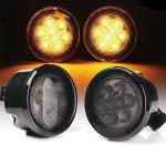 Waterproof Firebug Amber LED Turn Signal Light Smoke Lens Front Grill headlight