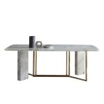 Luxury Designs Modern Italian White Marble Dining Table Set