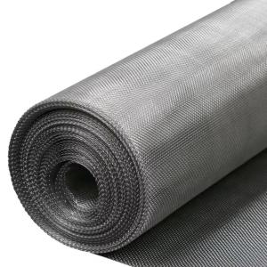 China 22 Mesh 0.2 Mm Steel Woven Wire Mesh 304 Invisible Window Screen factory