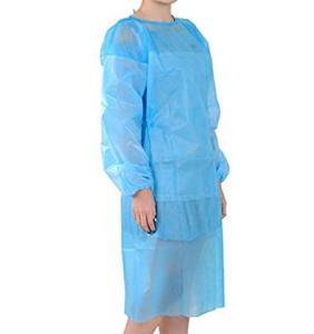 China Lightweight Disposable CPE Gown Comfortable Wearing With Elastic Cuffs factory