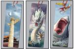 PLASTIC LENTICULAR paper and plastic 3d lenticular bookmark printing flip 3d