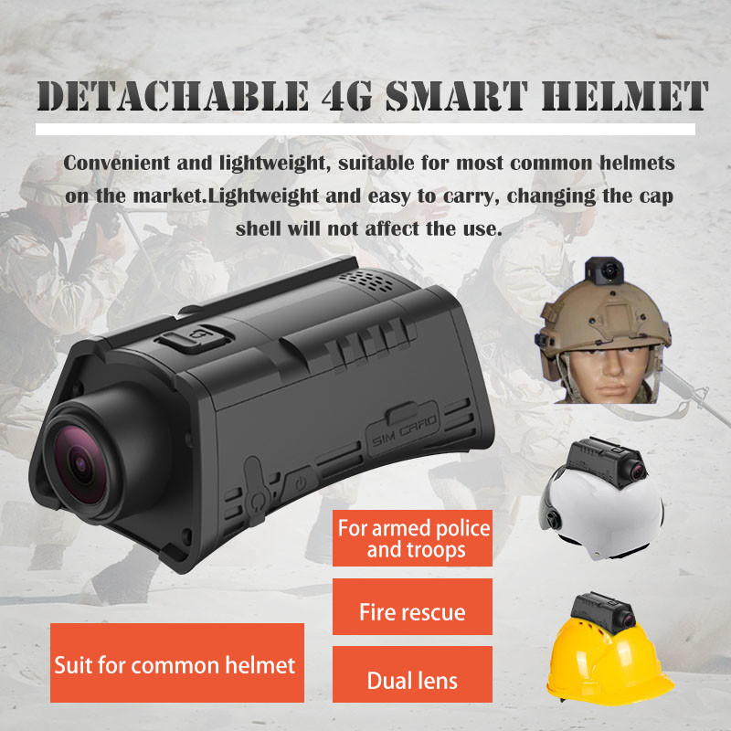 2.4GHZ GPS Military Helmet Camera Live Streaming 3600mAh For Troops