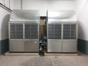 China two units 150 kW air to water heat pumps factory