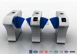Stainless Steel Flap Barrier Gate Half Height Turnstiles Acrylic Blue Flap