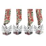 Magnetic Combined Series Christmas Santa Run Medals Snow Shape