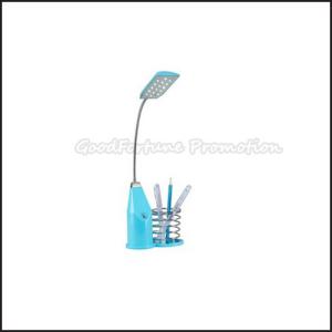 China Hot Sale Promotional printed logo fold desk table pen holder with led light student gift factory