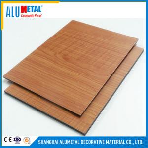 China 2440mm 3mm Wooden Aluminium Composite Panel Anodized For Exterior Wall factory
