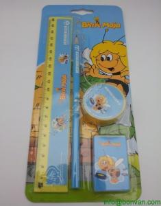 China Cheap Stationery Set Items Pencil Glue Ruler Eraser,girl stationery set factory