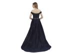Dark Blue Color Lace European Style Evening Dresses , Sweetheart Prom Party