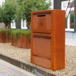 Polishing Craft Weathering Steel Sculptures Outdoor Metal Art Post Boxes
