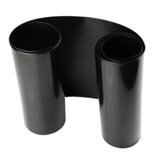 China 0.5mm-2.5mm Width 1-6m Black Smooth Geomembrane Fish Pond Liner for at Landfill Site factory