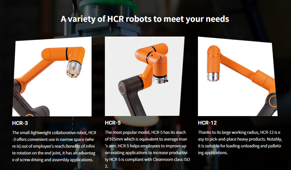 HCR-5 IP64 5kg Payload 6 Axis Collaborative Robot Arm