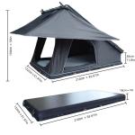 Family Camping Overland Triangle Rooftop Tent Aluminium Shell