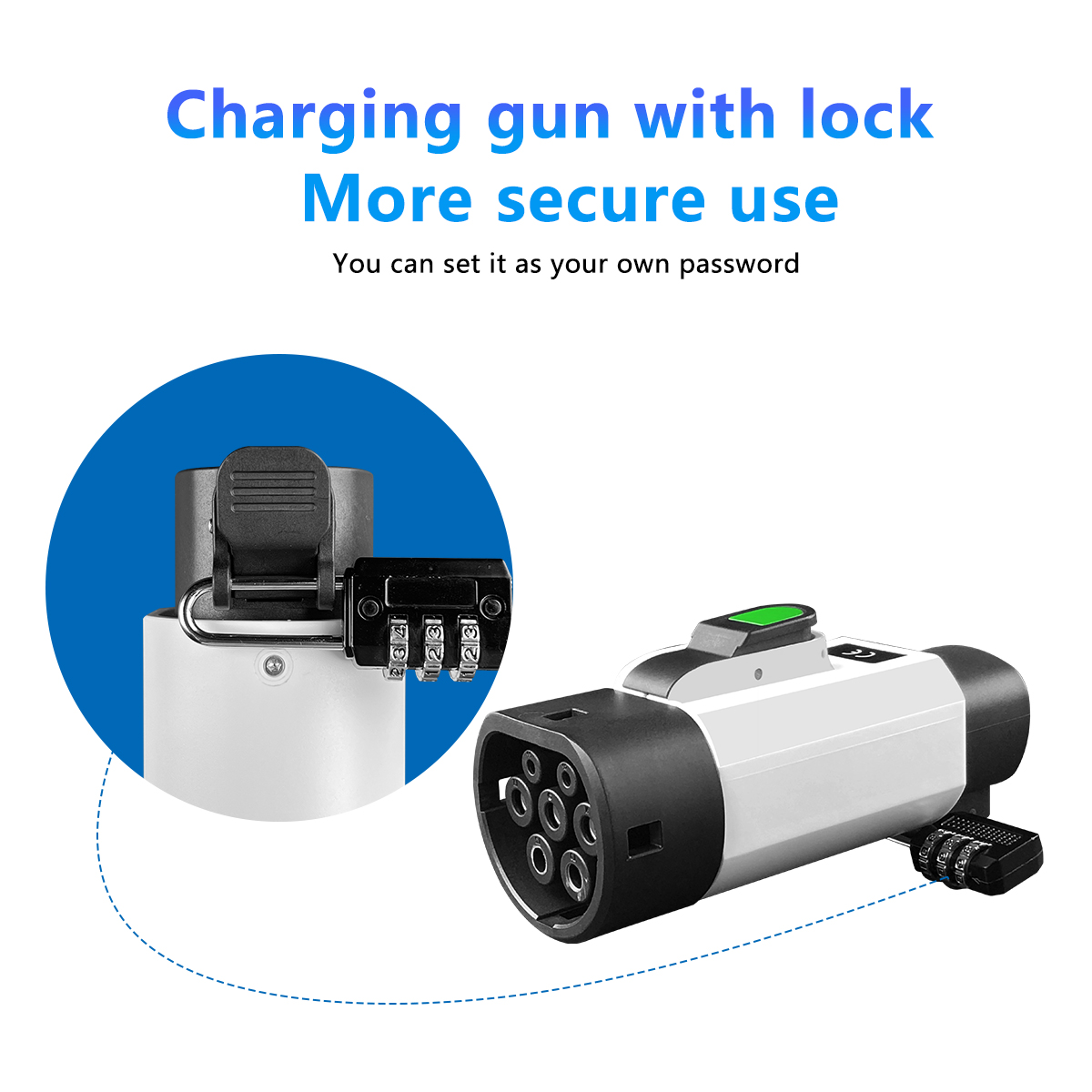 NACS 7KW 32A Tesla EV Charging Adapter Type2 Inlet for European/type2 Cars Standard Tesla to type2 Black
