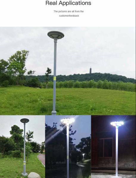 2020 Trending product outdoor round deco solar led garden light 15 watt UFO