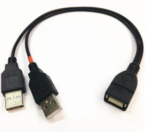 China USB 2.0 A Female plug to 2 dual USB A Male jack Y splitter Hub adapter Cable factory