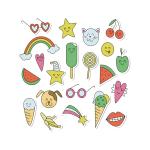 Cartoon Design Animals Shape 3D Tattoos Temporary Body Stickers , Tattoo Body