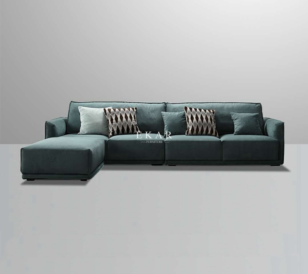 Apartment Residential Furniture Wooden Couch 6 Seater Fabric Sofa Set Designs AW-1728