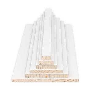 China White Paint Strip Wood Moulding Frame Primed MDF Moulding Baseboard factory
