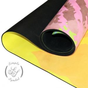 China Suede natural rubber Yoga Mat with fashion design,Suede Microfiber Fitness Yoga Mat factory