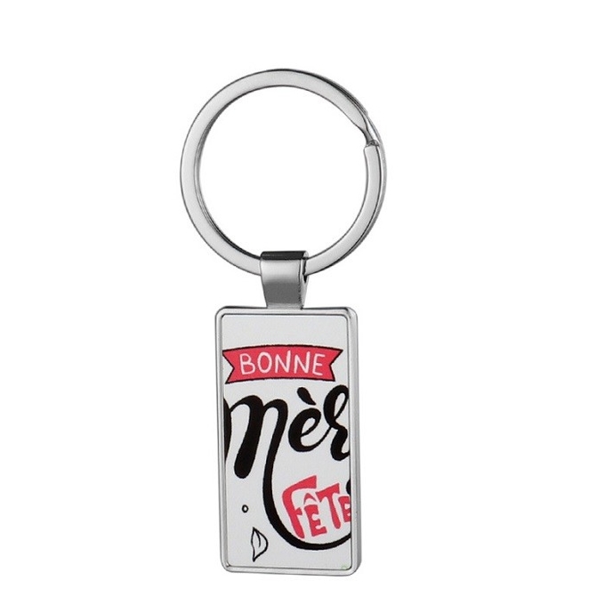 Sublimation DIY Manual Souvenir Rectangle Metal Sublimation Keyring For Sublimation Photo Transfer Printing