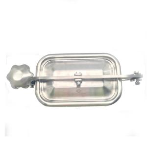 China High Performance Ss Manhole Rectangular Manway Tank Cover 0.5 Bar factory