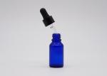 Glass Blue Essential Oil Dropper Bottles With 18mm Black Plastic Dropper Black