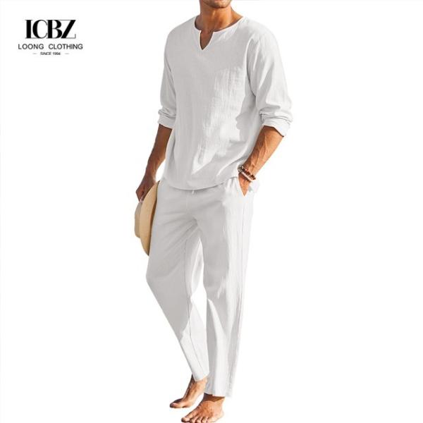Polyester/Cotton 3D Printed Plus Size Men's Shirts Joggers Set Colorful Sports