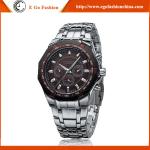 CURREN 8084 Fashion Watch Business Man Watches Red Wine Black 3 Subdials