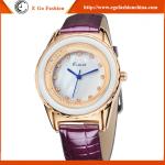 KM27 Candy Color Rose Gold Watches Unisex Sports Watch Genuine Leather Watch