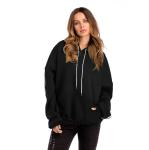 Blank Plus Size Ladies Shirts Kangaroo Pocket Fleece Lined Hoodie Autumn