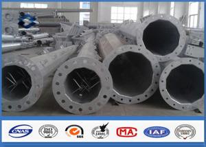 China 66KV Galvanized Electrical Transmission Steel Utility Poles With Zinc Coating factory