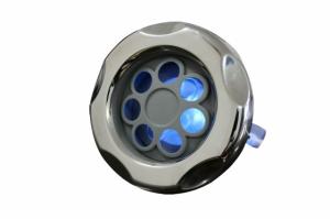 China 5” LED Pulsating Stream Massage Hot Tub Jets With Stainless Steel Cover Triangle Hot Tub Spa factory