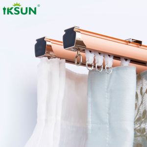 China Anti Scratch Double Curtain Track Set , Window Curtain Channel 19ft Length on sale