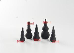 China Special Shape Black Cosmetic Bottles Empty Face Cream Containers 10ml 20ml 30ml factory