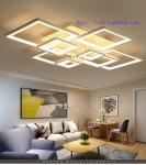 Recrangle Linked Simple Ceiling LED Lightings White Color Lamps
