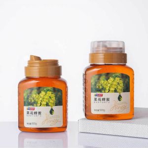 China 500g 700g Honey Plastic Beverage Bottles Reusable Plastic Jars Squeezable factory