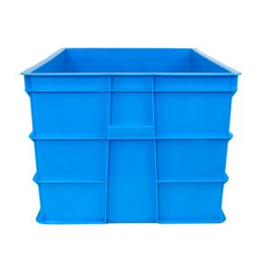 Sturdy and Stackable Blue Plastic Crate for Organized Storage of Bread Crates at